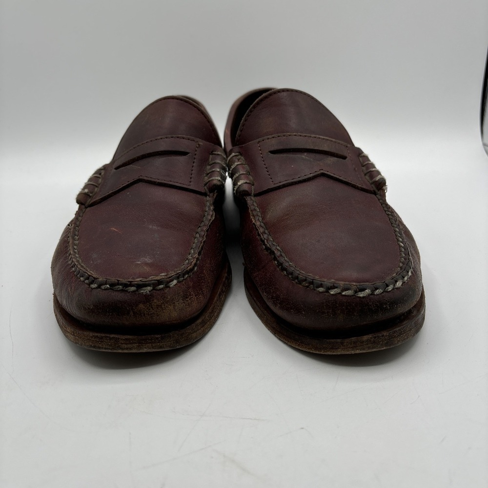 Rancourt & Co Penny Loafer Men's 10.5 D Leather Red Brown Made in USA READ - Picture 2 of 16